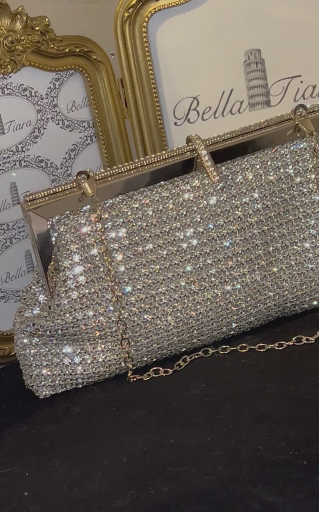 Adora Swarovski crystal clutch purse handbag Bella Tiara