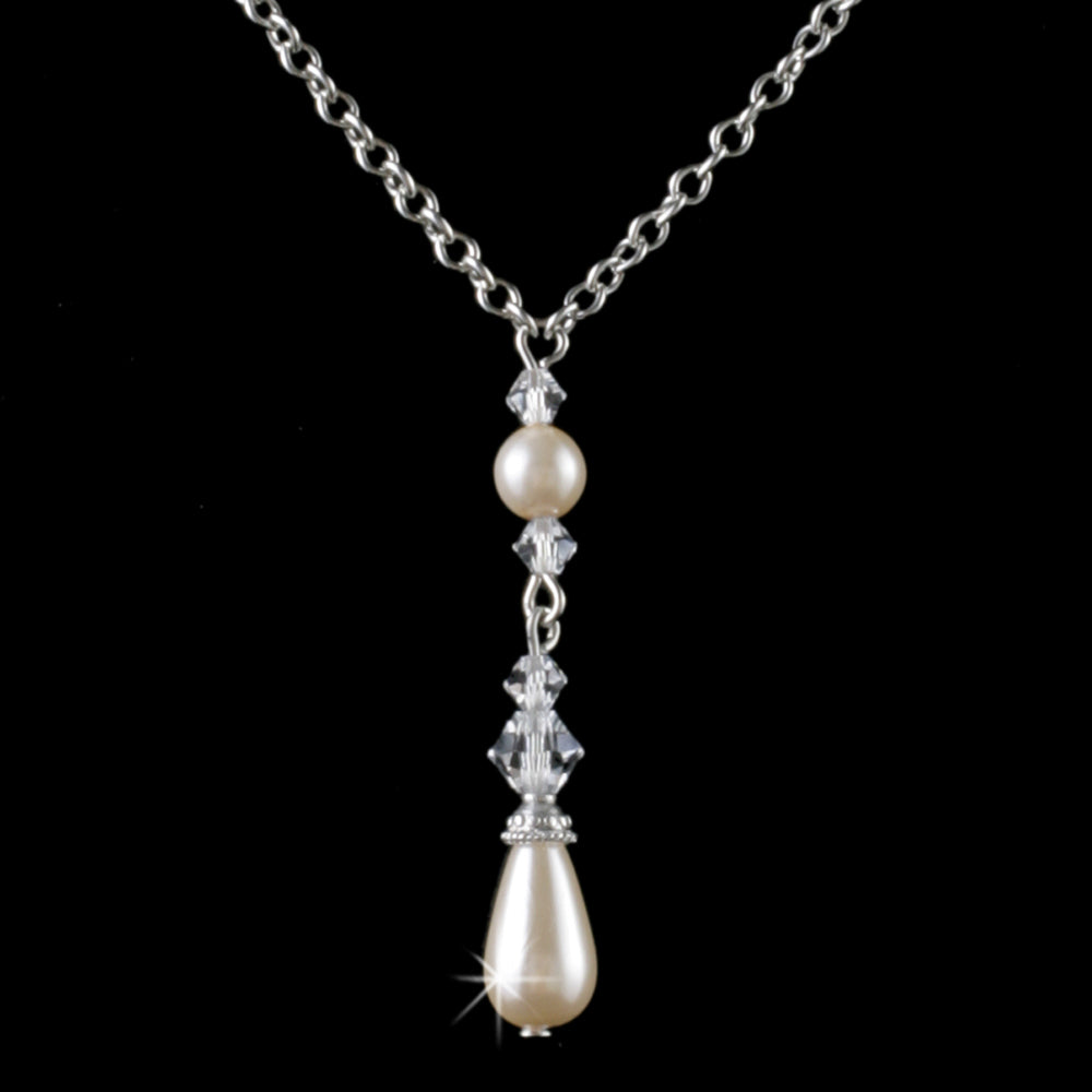 Ale -  Timeless bridal crystal pearl drop necklace set