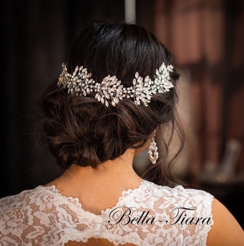 Lina - Beautiful Swarovski Crystal wedding hair vine