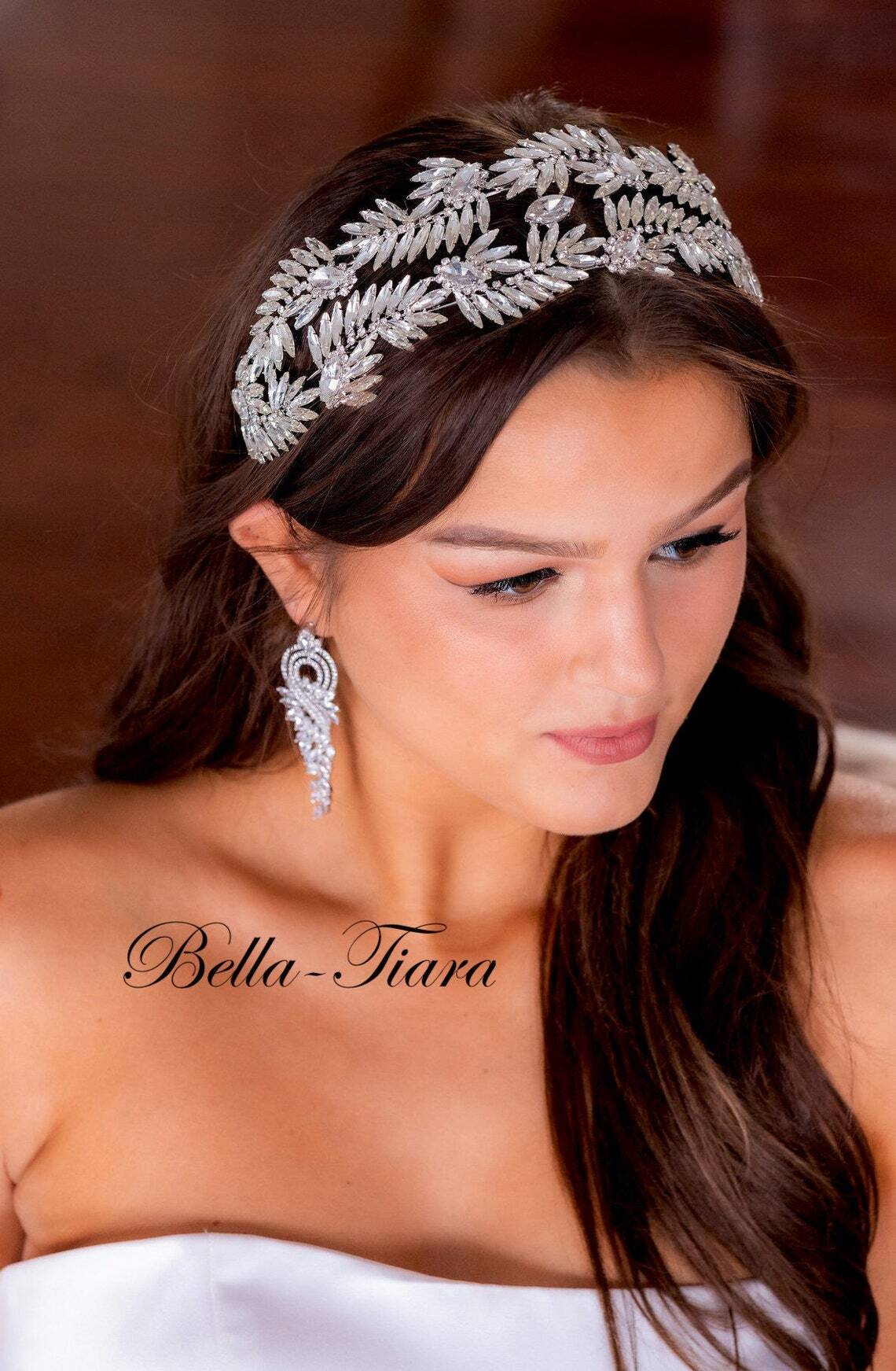 Ramira - Silver Crystal wedding headband