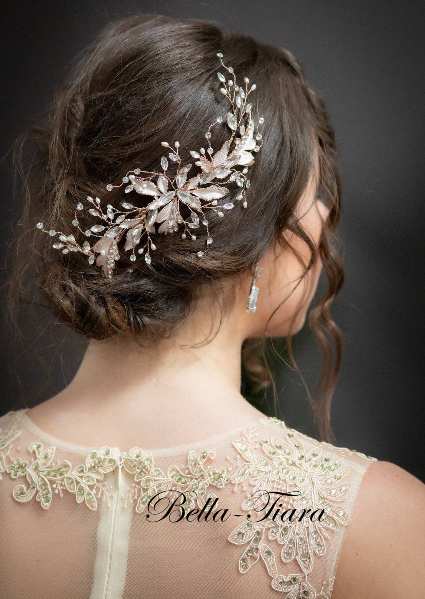 Claudia - Dazzling wedding Crystal hair comb