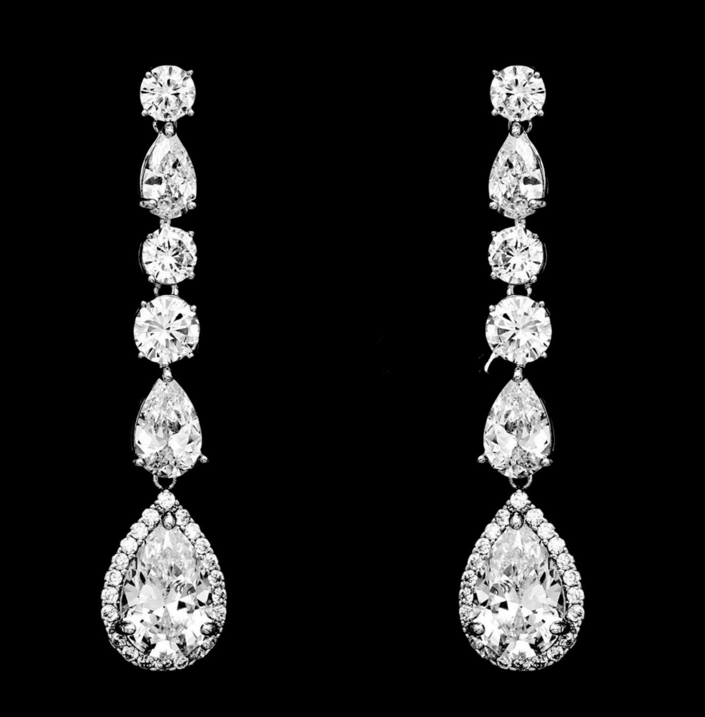 Celia Beautiful crystal drop bridal earrings