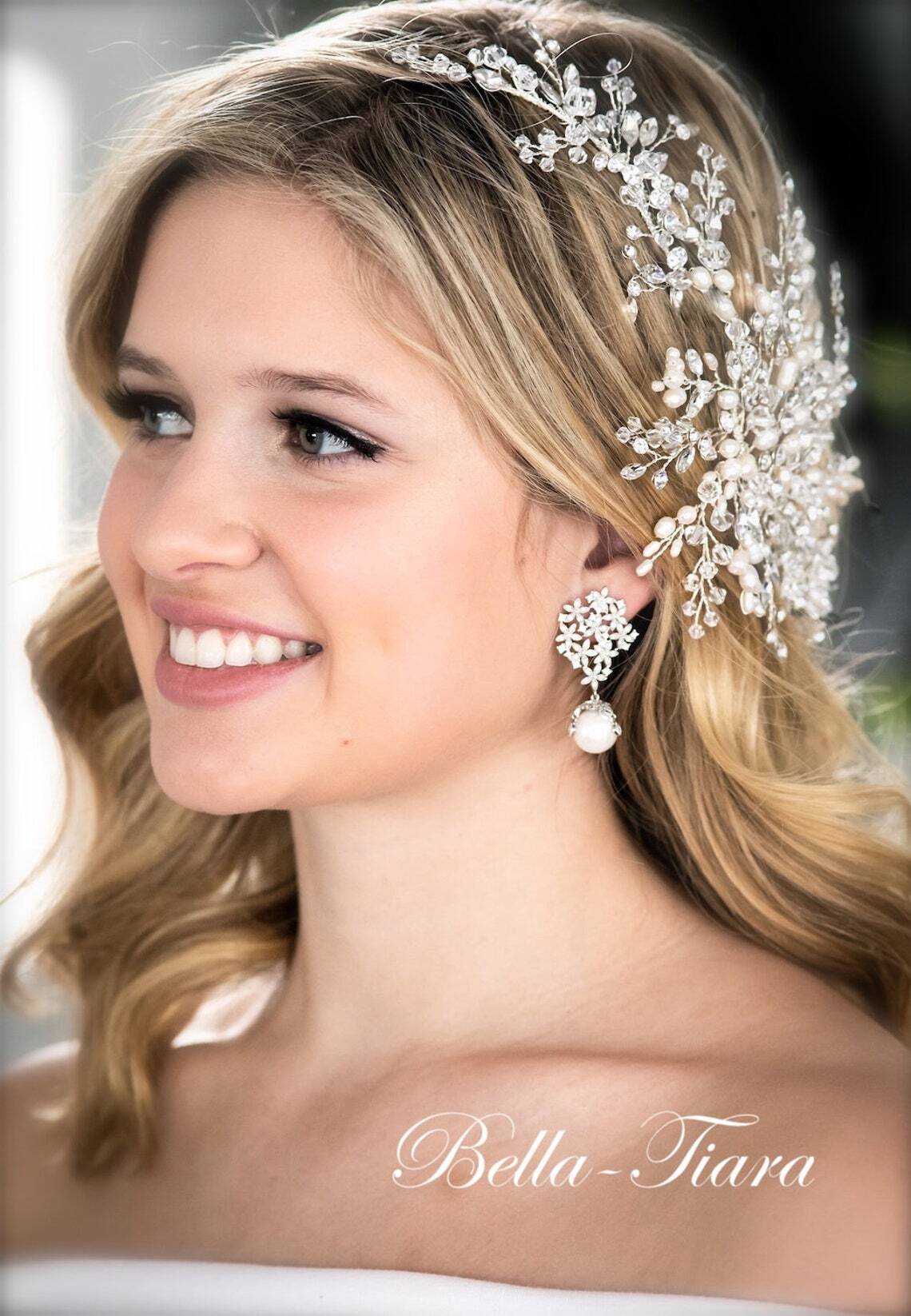 Eve - Vintage inspired bridal pearl earrings