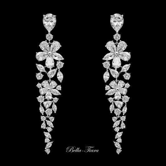 Aurorina Beautiful swarovski crystal drop bridal earrings