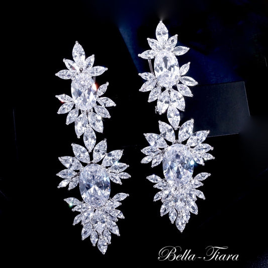 Angelica- Swarovski Crystal statement bridal earrings