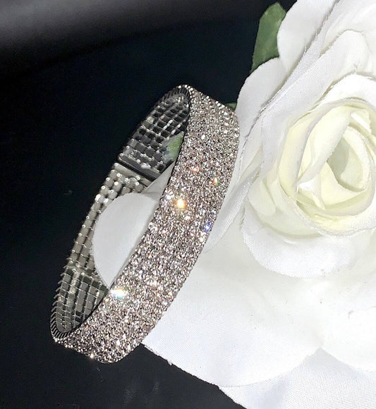 Maryjo - Beautiful Swarovski crystal cuff bracelet