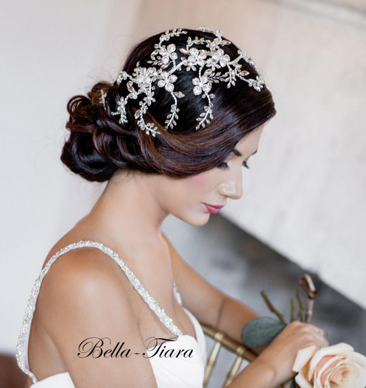 Vincenza - Exquisite Swarovski crystal wedding headpiece