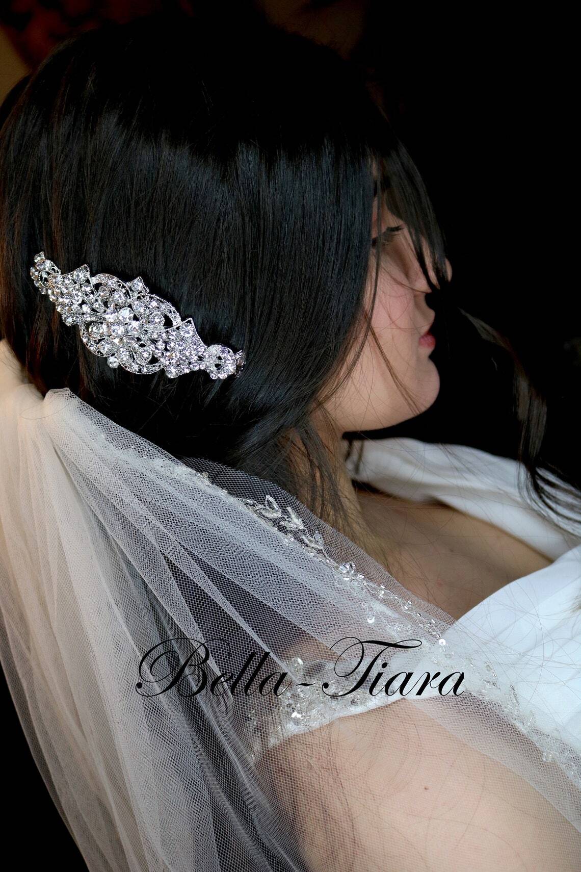 Heidi - Swarovski Crystal wedding comb