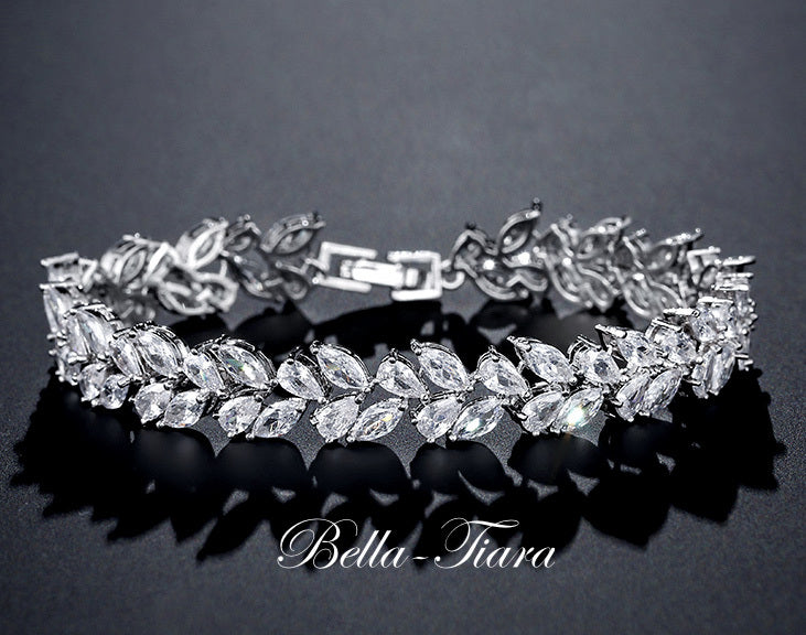 Samantha - Swarovski crystal vine bridal bracelet