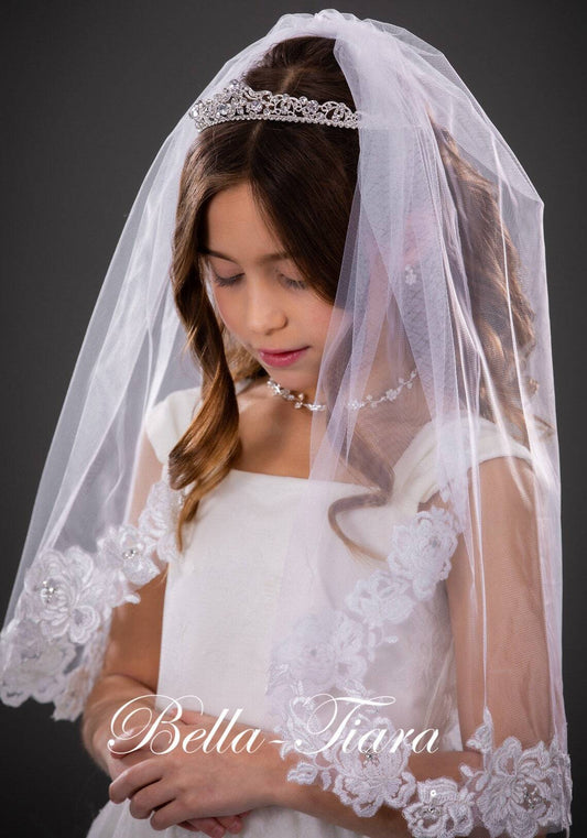 Rosalia - Gorgeous French lace communion veil