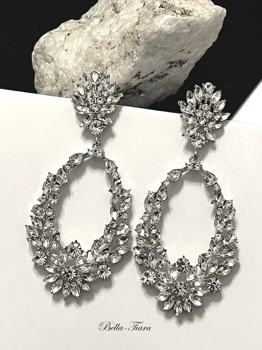 Giovanna -  Beautiful statement crystal bridal earrings