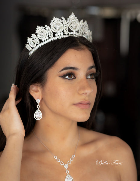 Europe - European Crystal Bridal Tiara – Bella-Tiara display picture 2