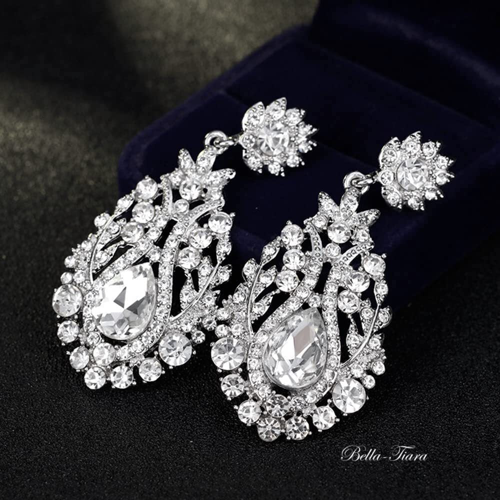Stefania, Vintage inspired bridal wedding earrings