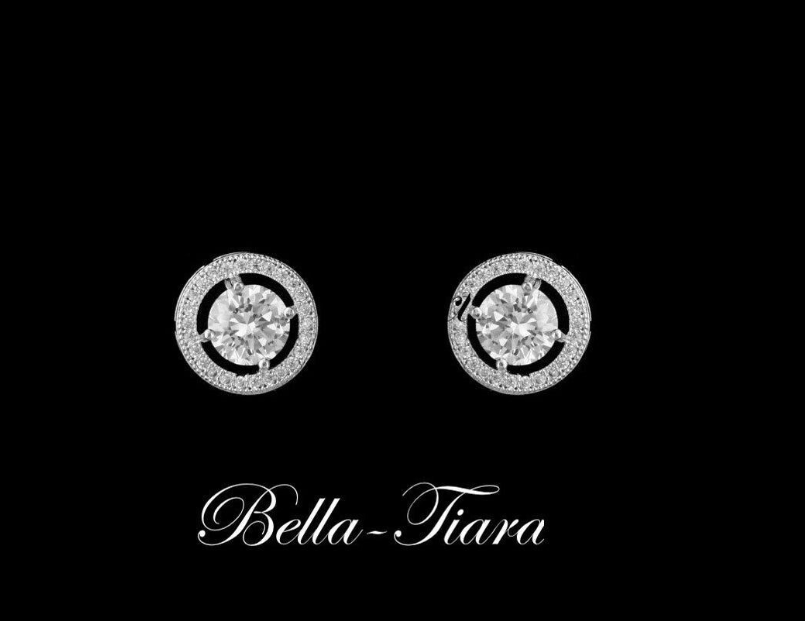 Eleganza -  Beautiful CZ Bridal stud earrings