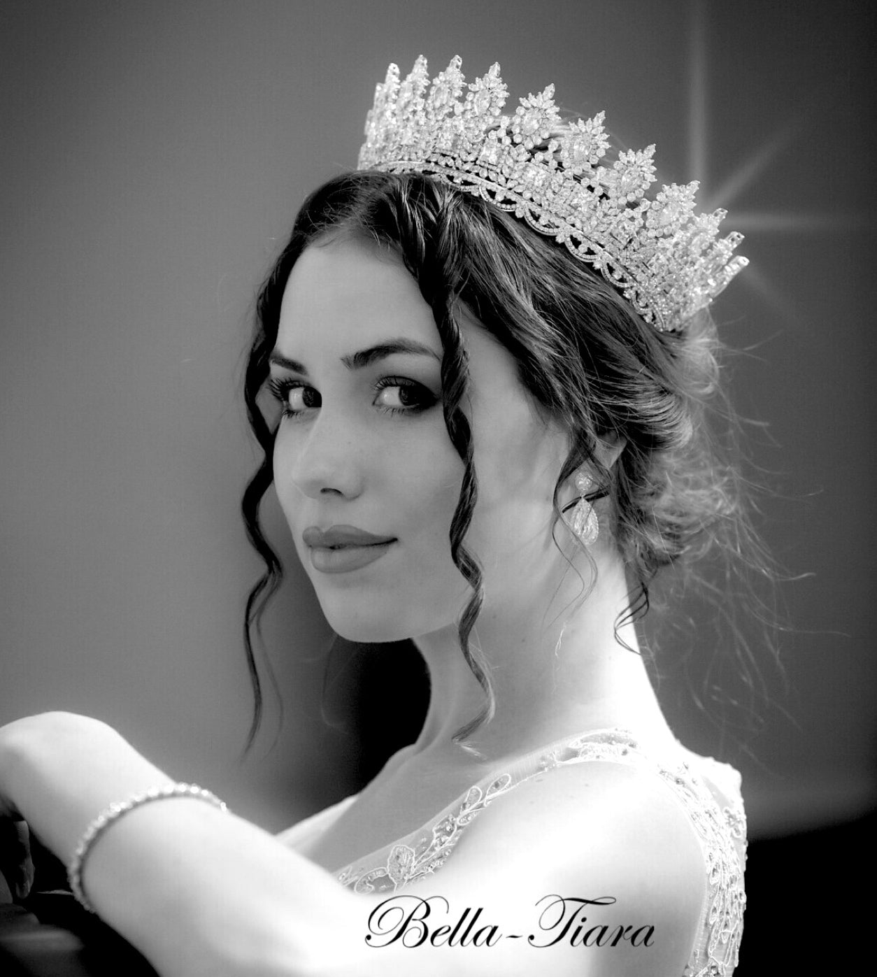 Athena - Swarovski Crystal wedding Crown