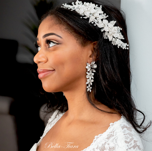 Lucinda -  Beautiful vine drop Bridal earrings