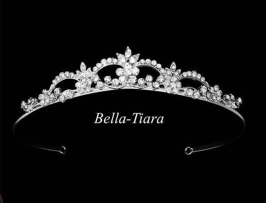 Aviana  - Floral rhinestone communion tiara