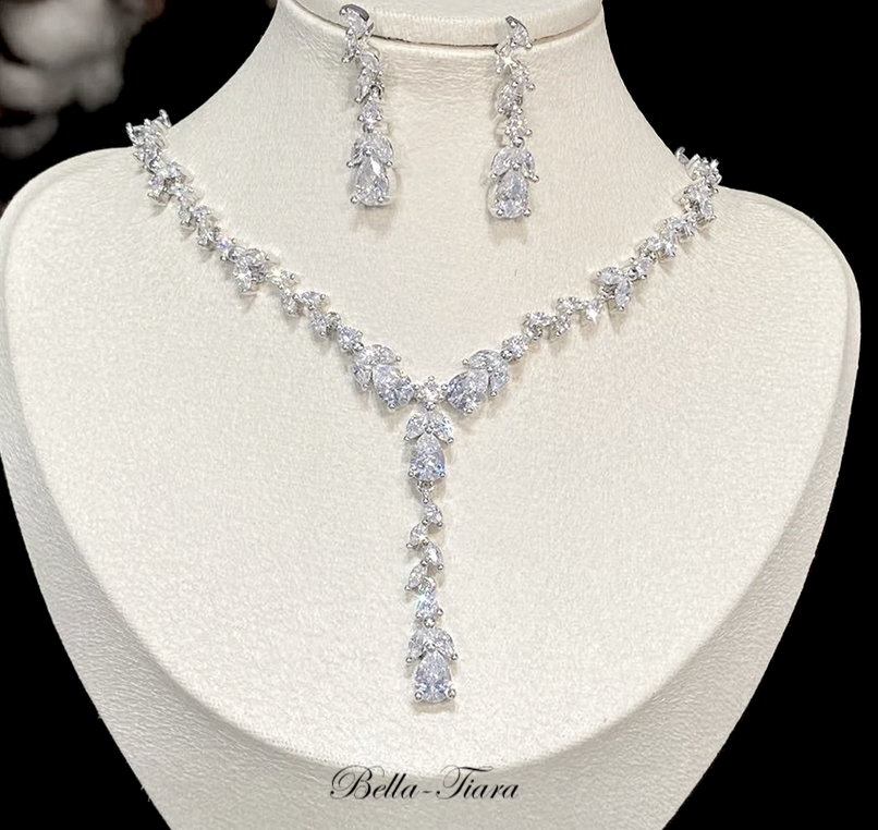 Rosamaria -  Elegant vine bridal bridesmaids prom necklace set