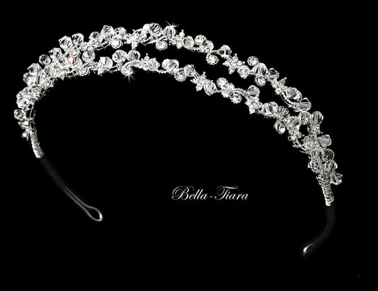 Simona - Gorgeous Swarovksi crystal double row wedding headband