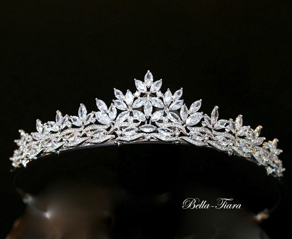 Claudia - Swarovski Silver Crystal Tiara – Bella-Tiara display picture 2
