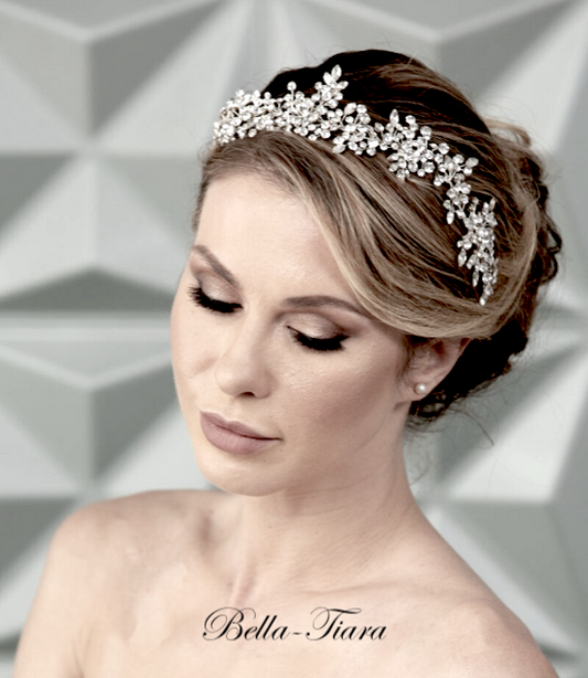 Camille - Beautiful silver Swarovski crystal headband tiara