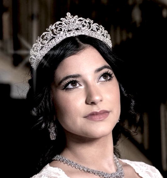 wedding tiara, crystal tiara