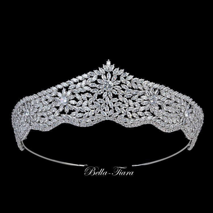 Victoria - Dazzling silver Swarovski Tiara