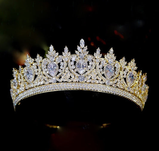 Torina - Swarovski Crystal Gold Tiara