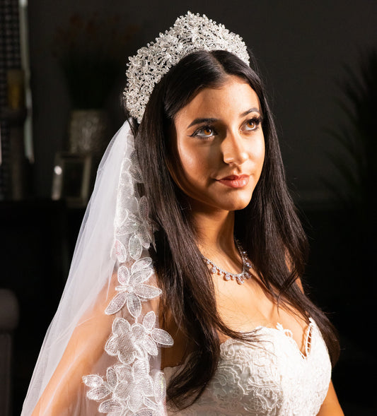 Martyna - Royal Swarovski Crystal wedding Tiara Crown
