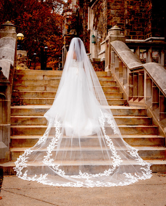 Fatima - Italian collection double lace cathedral veil